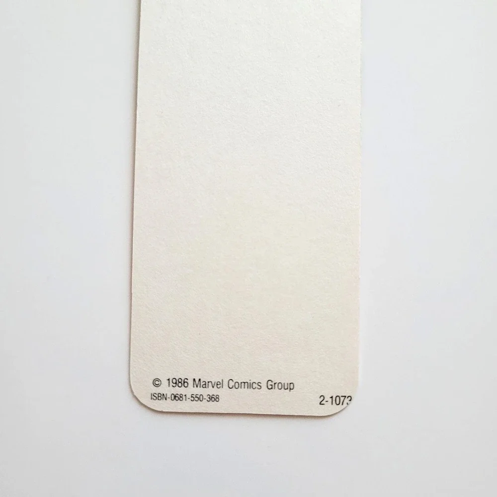 Vintage 80s Incredible Hulk Bookmark, paperboard 1986 Marvel Comics Group 2-1073